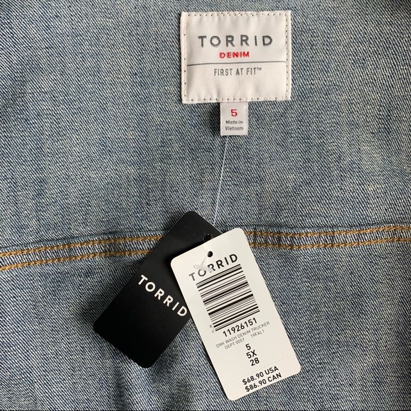 Torrid dark wash denim trucker jacket NWT size 5x - Picture 5 of 8